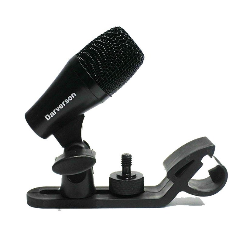 Darverson Cardioid Dynamic Tom Snare Drum Microphone Mic for Drum Kit Percussion Instrument Sound Pickup with Fixed Holder Mount - Image 1